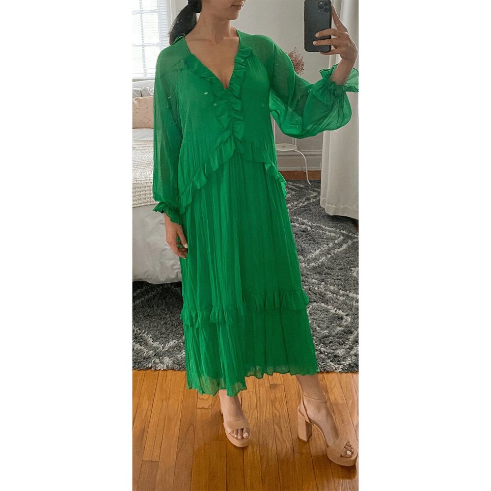 Green Maxi Dress - Zara XS